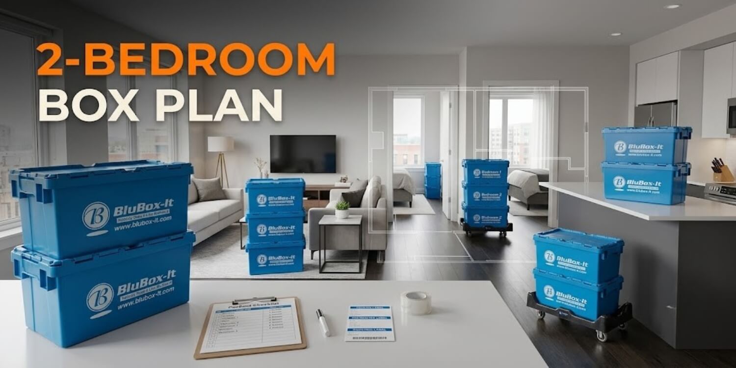 how many moving boxes for a 2 bedroom apartment