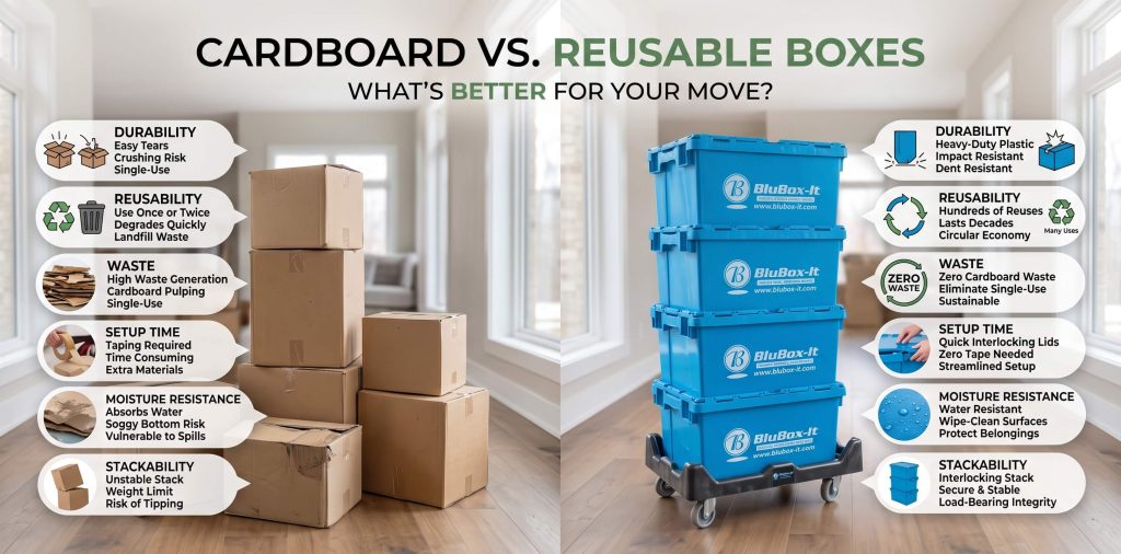 plastic moving boxes​